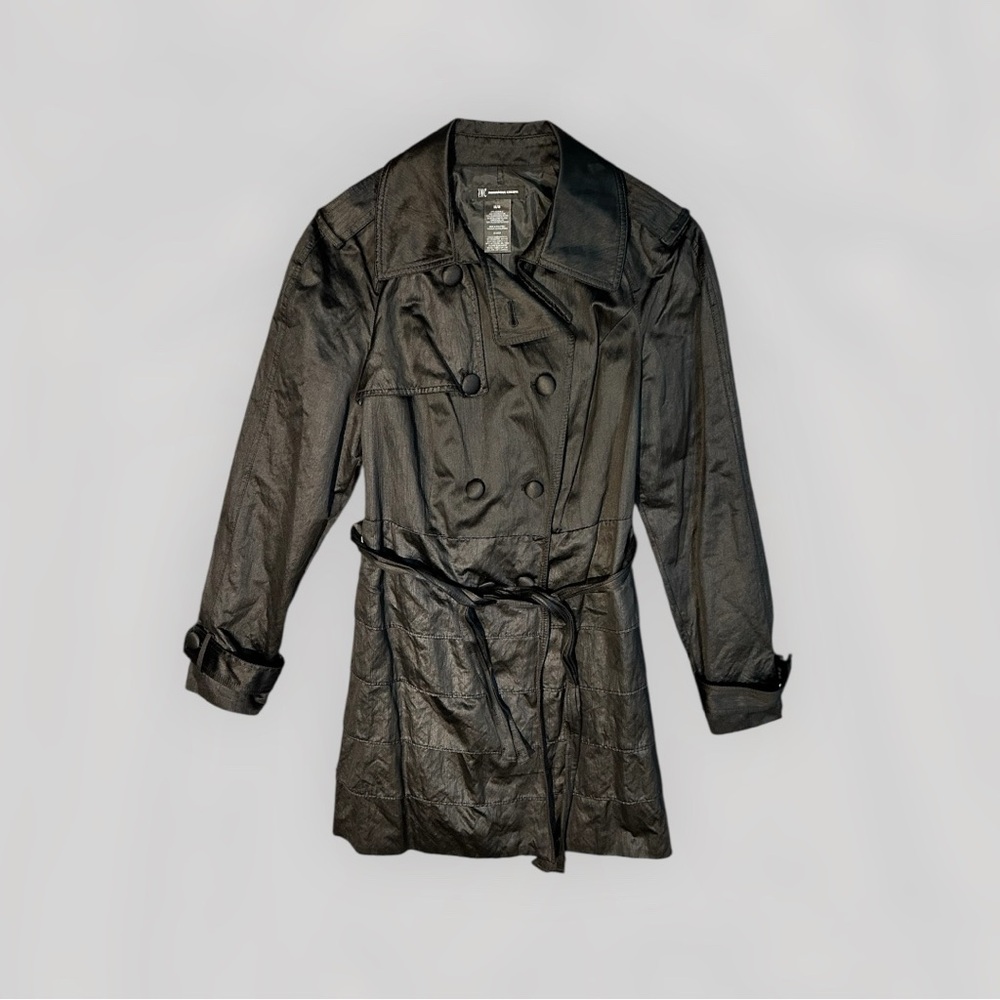 INC International Concepts Women’s Black Trench Coat